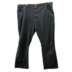 VTG Tripp NYC Pants Mens 44x32 Punk Rock Black Pinstriped Straight Leg Goth